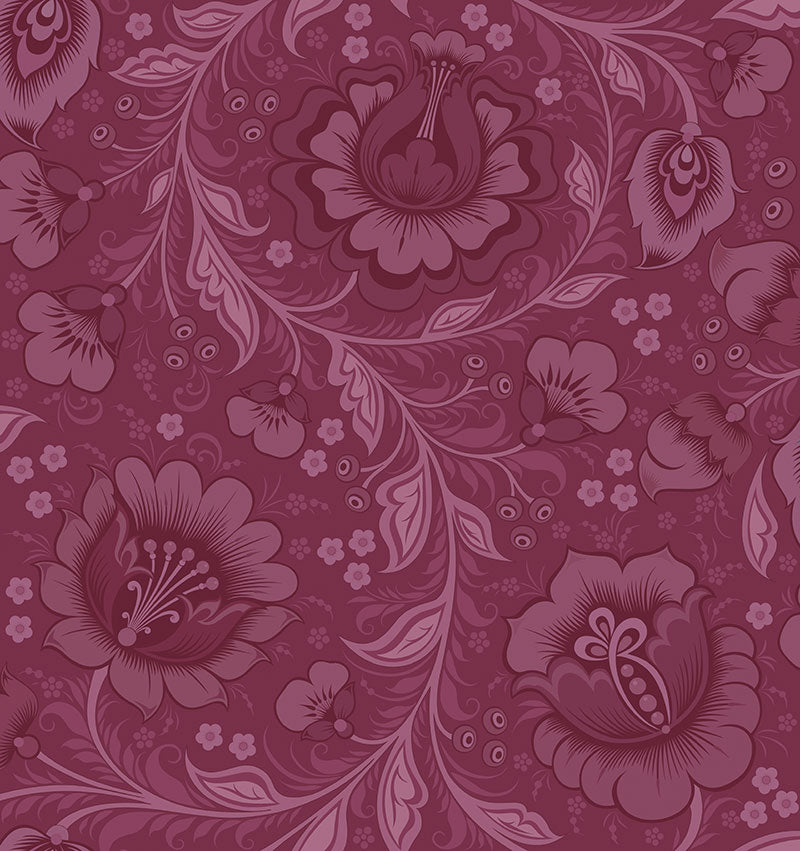 Juliette Burgundy Wallpaper