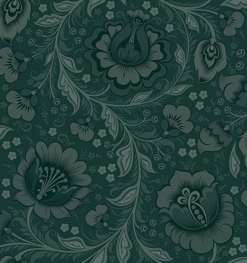 Juliette Mallard Green Wallpaper