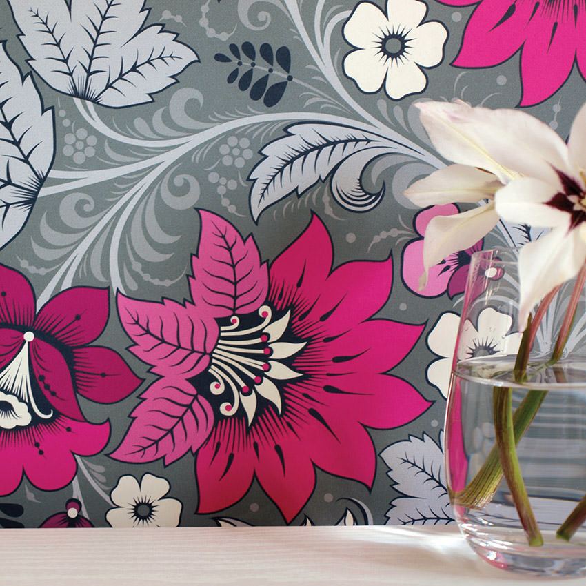 Milana Hot Pink and Grey image 4