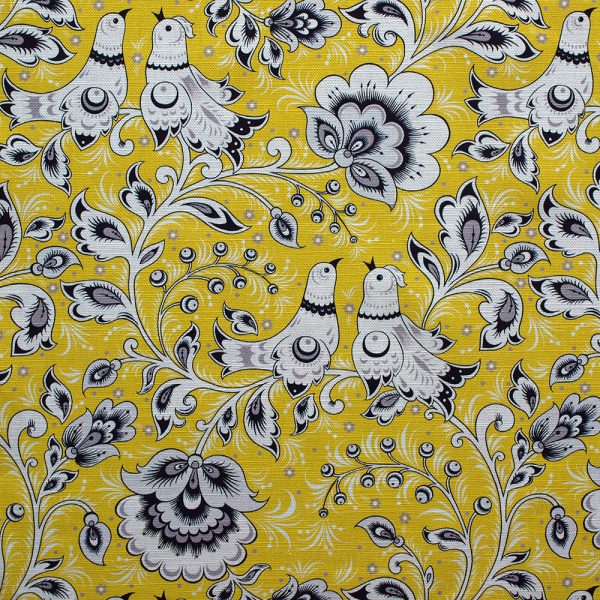 Yellow linen fabric