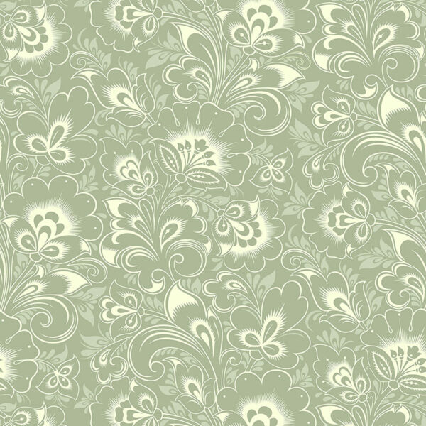Green Patterned Wallpaper